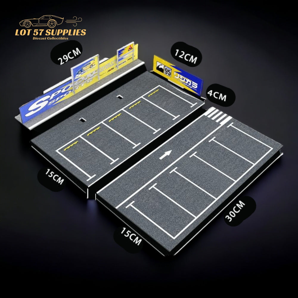 MoreArt Parking Lot Scene SPOON Style Diorama 1:64 (ONLINE ORDER ONLY)