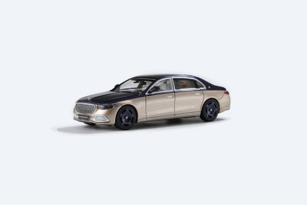 AR BOX 2021 Mercedes-Benz Maybach W223 Blue-Gold 2-Tone Licensed Product 1:64 (ONLINE ORDER ONLY)