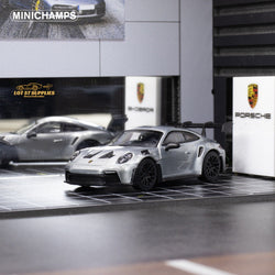 Minichamps X CLDC Exclusive Porsche 911 GT3 RS in Raw Silver English Magazine Version 1:64 (MAGAZINE INCLUDED) (ONLINE ORDER ONLY)
