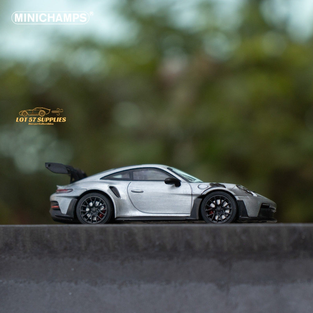 Minichamps X CLDC Exclusive Porsche 911 GT3 RS in Raw Silver English Magazine Version 1:64 (MAGAZINE INCLUDED) (ONLINE ORDER ONLY)