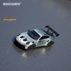 Minichamps X CLDC Exclusive Porsche 911 GT3 RS in Raw Silver English Magazine Version 1:64 (MAGAZINE INCLUDED) (ONLINE ORDER ONLY)