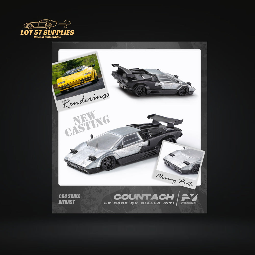 FindClassically Lamborghini Countach LP5000 QV yellow 1:64 (ONLINE ORDER ONLY)