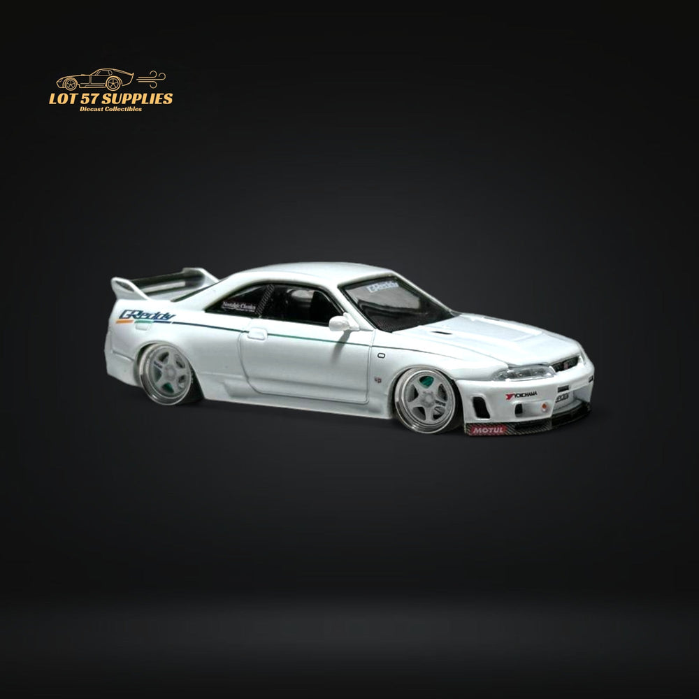 CUSTOM KAIDO Nissan Skyline GT-R R33 GREDDY V1 in White 1:64 KHMG113 (ONLINE ORDER ONLY)