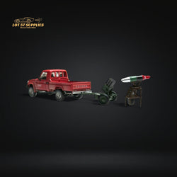 HobbyFans Toyota Land Cruiser 70 Series Red With Armor & Armor Launcher 1:64 (ONLINE ORDER ONLY)