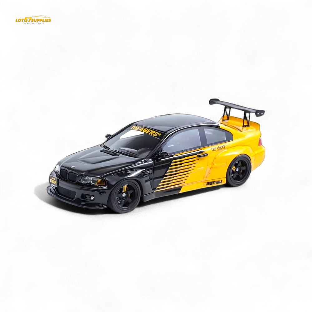 FLAME BMW M3 E46 Widebody Pandem in Black & Yellow Resin 1:64 (ONLINE ORDER ONLY)