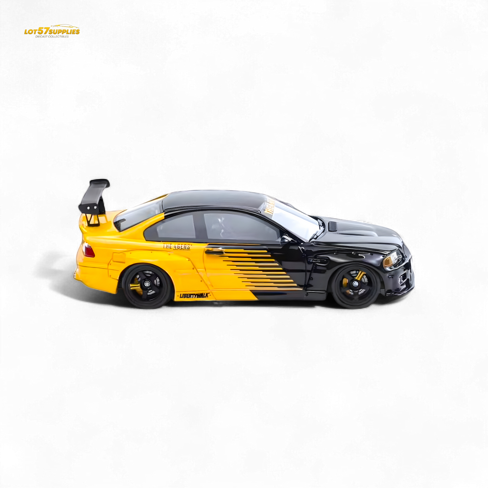 FLAME BMW M3 E46 Widebody Pandem in Black & Yellow Resin 1:64 (ONLINE ORDER ONLY)