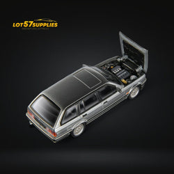 Mortal BMW E30 Touring Wagon in Silver Grey w/ Openable Hood 1:64 (ONLINE ORDER ONLY)
