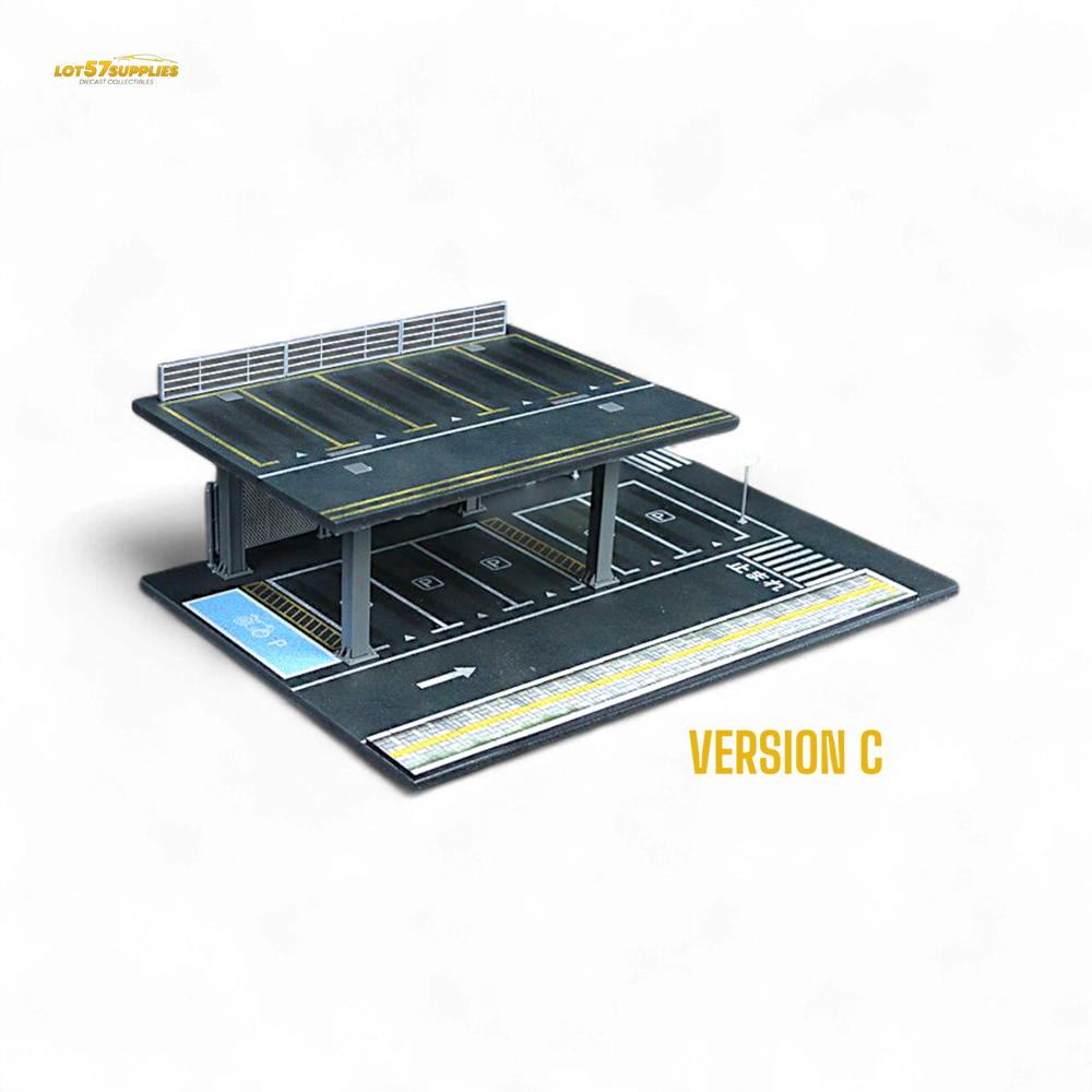 MoreArt STEEL STRUCTURE PLATFORM PARKING SCENE Version C 1:64 MO923003 (ONLINE ORDER ONLY)