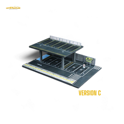 MoreArt STEEL STRUCTURE PLATFORM PARKING SCENE Version C 1:64 MO923003 (ONLINE ORDER ONLY)