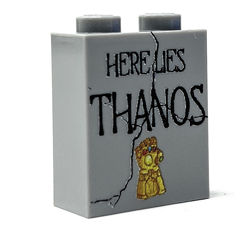 Thanos Tombstone (Halloween) (1x2x2 Brick) - B3 Customs (Online Order Only)