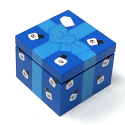 Snowman Christmas Present (Blue) - Custom Printed LEGO 2x2 Tile/Brick, B3 Customs (Online Order Only)