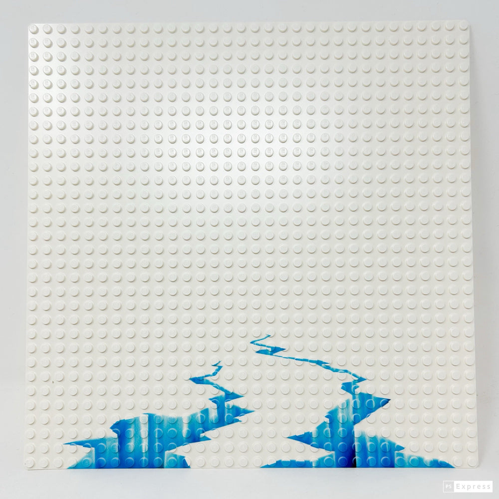 Arctic Cracked Ice / Glacier Baseplate made with LEGO baseplate - B3 Customs (Online Order Only)