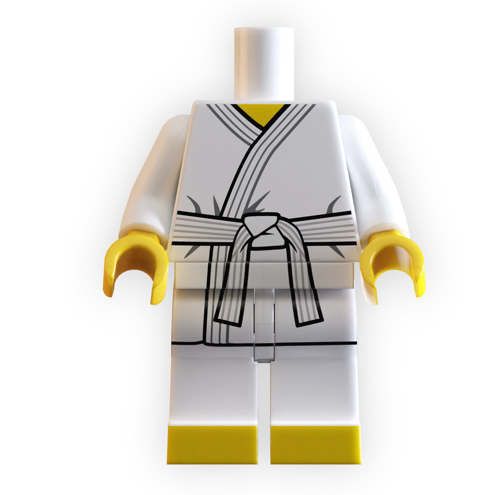 White Belt Karate Minifig Body (ONLINE ORDER ONLY)