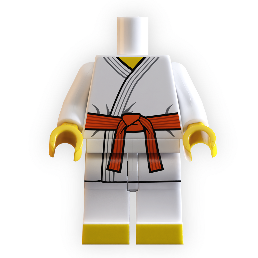 Orange Belt Karate Minifig Body (ONLINE ORDER ONLY)