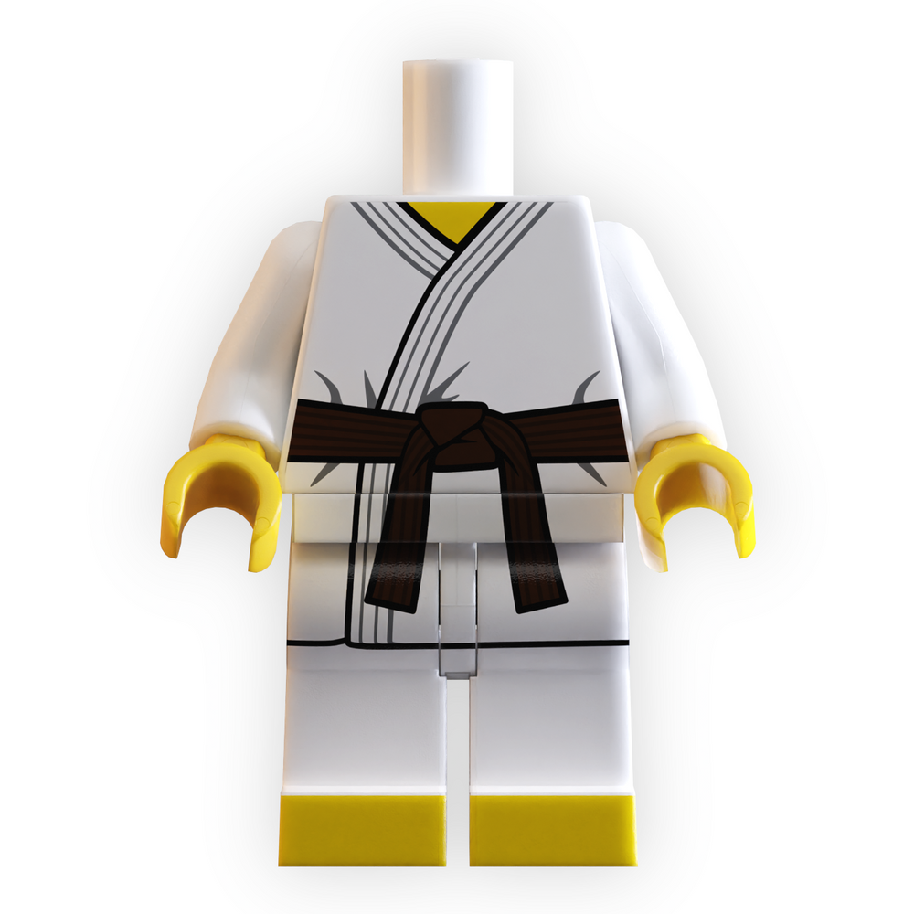 Brown Belt Karate Minifig Body (ONLINE ORDER ONLY)