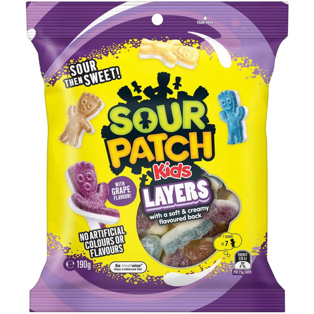 Sour Patch Layers (190g) (Australia) (ONLINE ORDER ONLY)