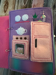 Felt Dollhouse Quiet Book - Toddler Activity Book - Educational Gift for Girls - Learning Toy - Unpaper Doll (ONLINE ORDER ONLY)
