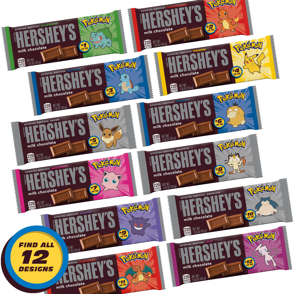 HERSHEY'S Milk Chocolate Pokémon Special Edition Candy Bar (43g) (ONLINE ORDER ONLY)