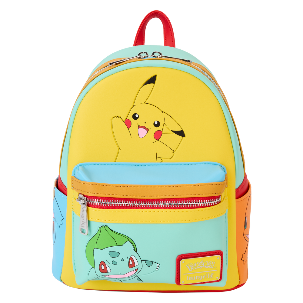 Loungefly Pokémon Color Block Starters Mini Backpack