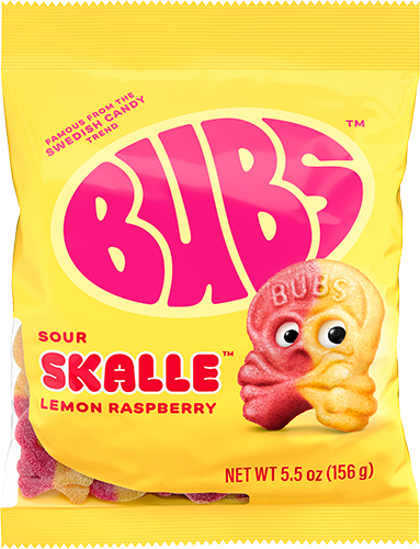 Bubs Sour Lemon Raspberry Skalle - 5.5oz - Sweden (ONLINE ORDER ONLY)