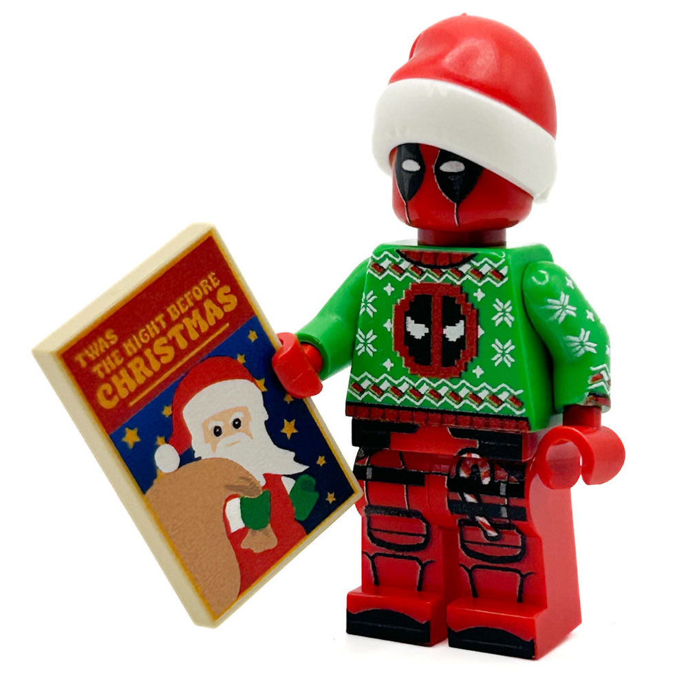 Custom Christmas Cheer Deadpool Minifig (Online Order Only)