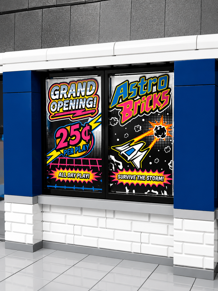 Laser Zone Promo Arcade 4x6 Glass Window (ONLINE ORDER ONLY)