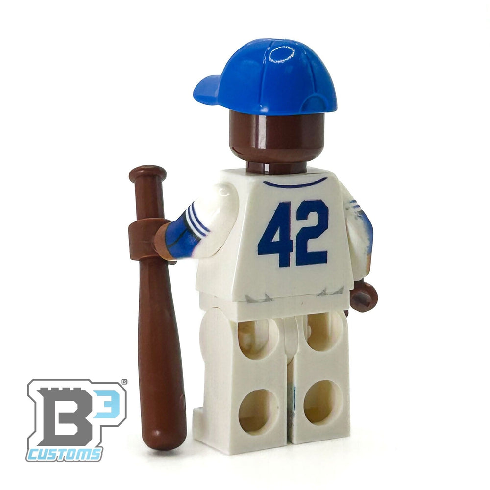 #42 Robinson Brookyln Baseball Player Minifig - B3 Customs (Online Order Only)