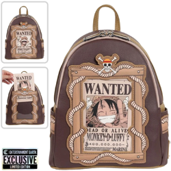 Loungefly x One Piece Wanted Dead or Alive Monkey D. Luffy Mini-Backpack - Entertainment Earth Exclusive