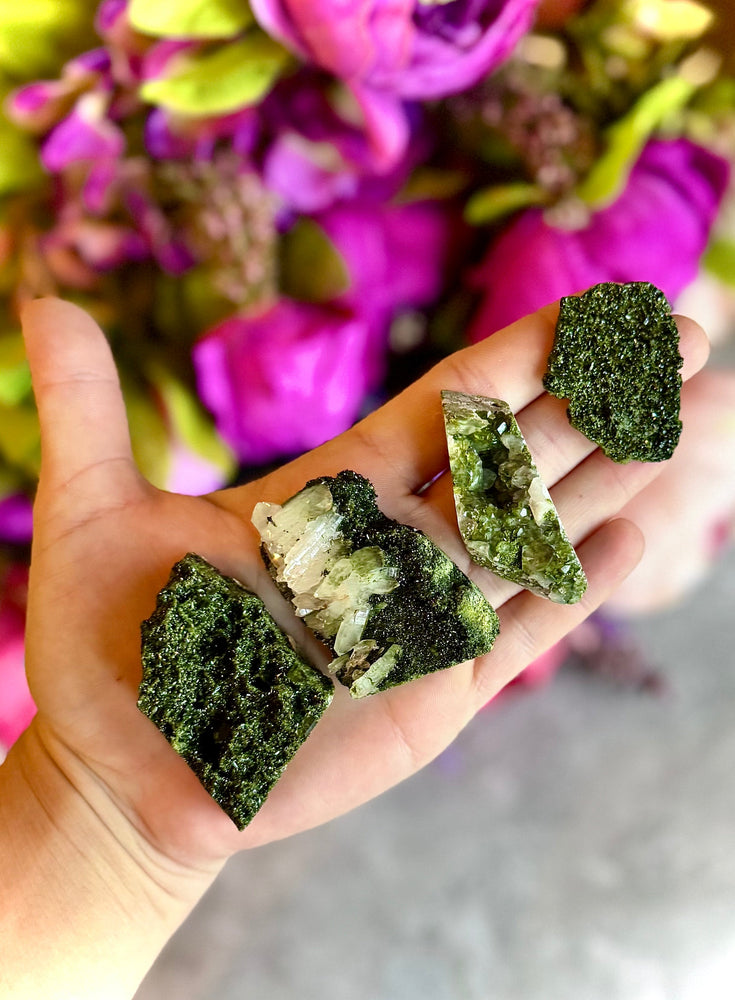 Forest Epidote Specimens from Turkey, Epidote and Quartz, Epidote Clusters (ONLINE ORDER ONLY)