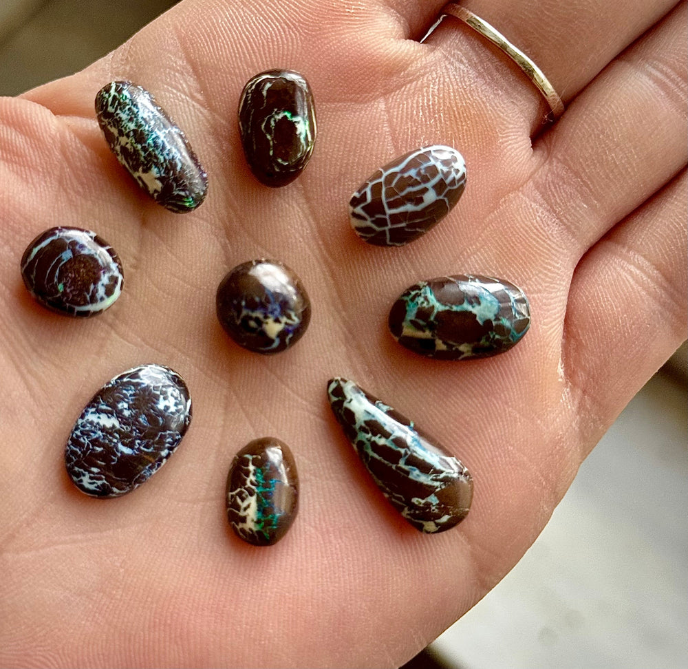 Dragon Pattern Boulder Opals, Boulder Opal Cabochons (ONLINE ORDER ONLY)