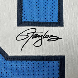 Facsimile Autographed Lawrence Taylor UNC North Carolina Blue Reprint Laser Auto College Football Jersey Size Men's XL (ONLINE ORDER ONLY)