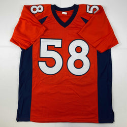 Facsimile Autographed Von Miller Denver Orange Reprint Laser Auto Football Jersey Size Men's XL (ONLINE ORDER ONLY)