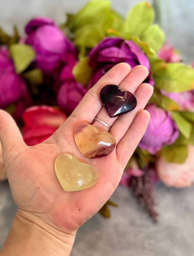 CANDY Fluorite Hearts, Ethically sourced Crystal Hearts (ONLINE ORDER ONLY)
