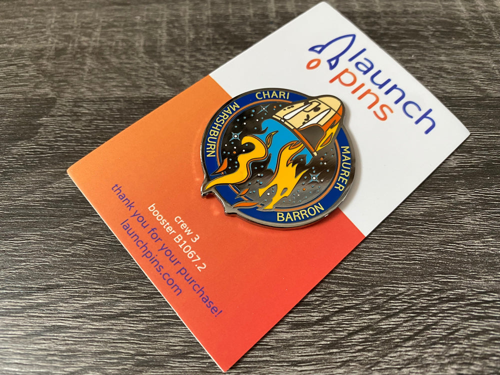 NASA Crew-3 USCV-3 Mission Patch Hard Enamel Pin (ONLINE ORDER ONLY)