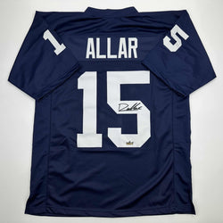 Facsimile Autographed Drew Allar Penn State Blue Reprint Laser Auto College Football Jersey Size Men's XL (ONLINE ORDER ONLY)