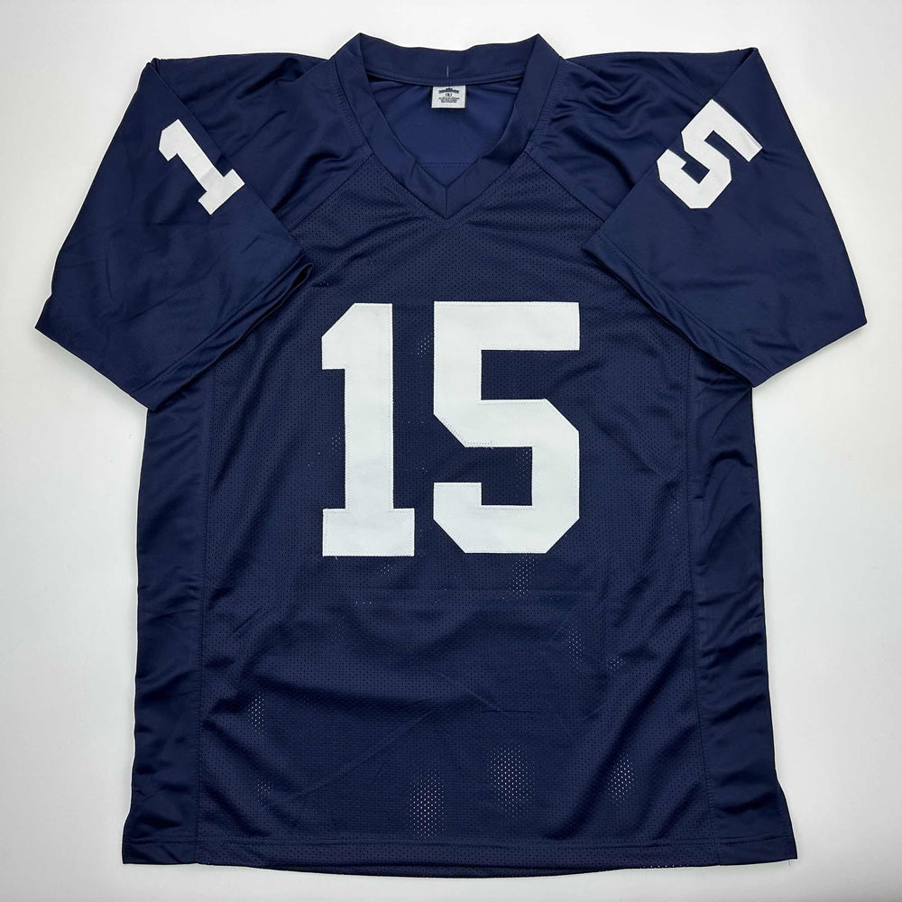 Facsimile Autographed Drew Allar Penn State Blue Reprint Laser Auto College Football Jersey Size Men's XL (ONLINE ORDER ONLY)