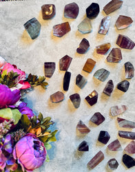CANDY Fluorite Shapes, Polished Fluorite Freeforms, Fluorescent Crystals (ONLINE ORDER ONLY)