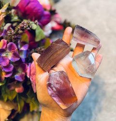 CANDY Fluorite Shapes, Polished Fluorite Freeforms, Fluorescent Crystals (ONLINE ORDER ONLY)