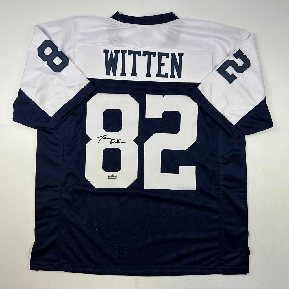 Facsimile Autographed Jason Witten Dallas Thanksgiving Day Reprint Laser Auto Football Jersey Size Men's XL (ONLINE ORDER ONLY)