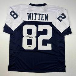 Facsimile Autographed Jason Witten Dallas Thanksgiving Day Reprint Laser Auto Football Jersey Size Men's XL (ONLINE ORDER ONLY)