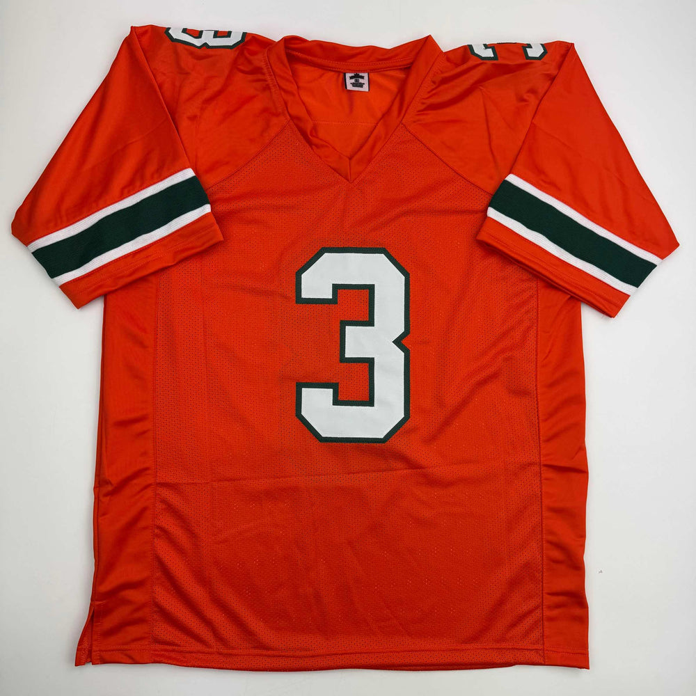 Autographed/Signed Akheem Mesidor Miami Orange College Football Jersey Beckett BAS COA