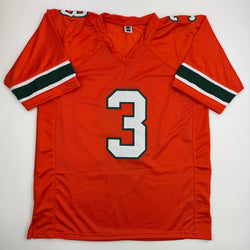 Autographed/Signed Akheem Mesidor Miami Orange College Football Jersey Beckett BAS COA