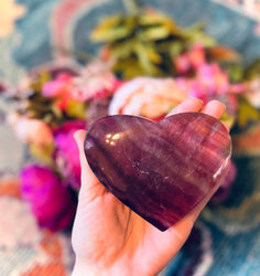 Large CANDY Fluorite Hearts, Ethically sourced Crystal Hearts (ONLINE ORDER ONLY)