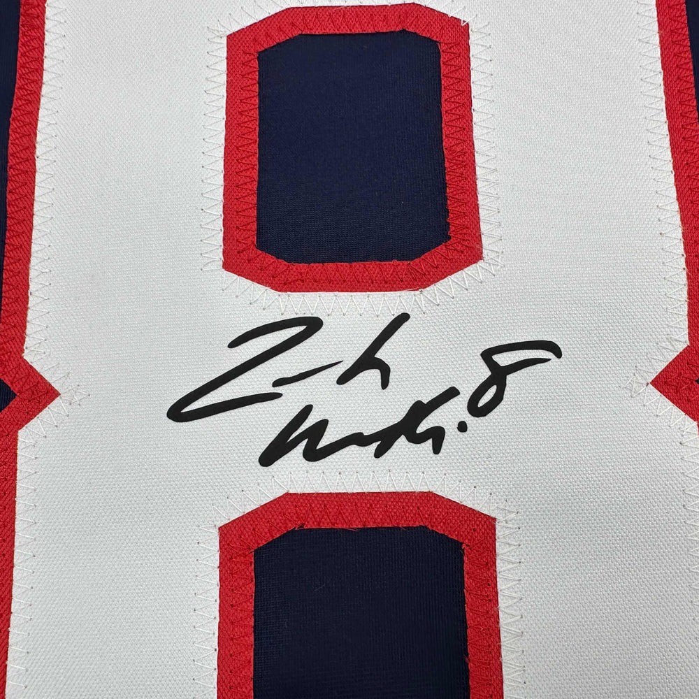 Facsimile Autographed Zach Werenski Columbus Blue Reprint Laser Auto Hockey Jersey Size Men's XL (ONLINE ORDER ONLY)