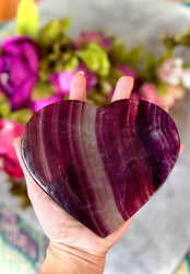 Huge CANDY Fluorite Hearts, Ethically sourced Crystal Hearts (ONLINE ORDER ONLY)