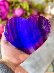 Huge CANDY Fluorite Hearts, Ethically sourced Crystal Hearts (ONLINE ORDER ONLY)