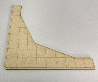 Optional Sidewalk Piece for 28mm Corner Building - 28MMDF525-1 (Online Order Only)