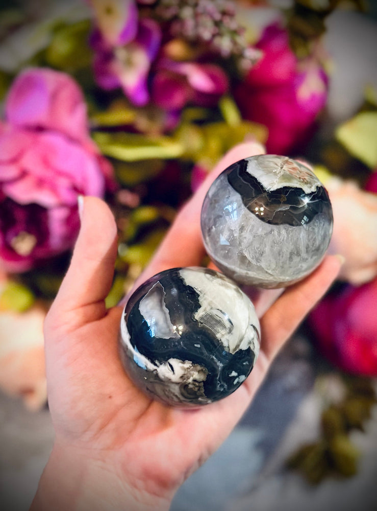 Volcano Agate Crystal Spheres, UV Fluorescent Crystal Balls (ONLINE ORDER ONLY)