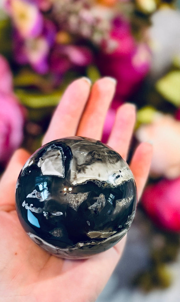 Volcano Agate Crystal Spheres, UV Fluorescent Crystal Balls (ONLINE ORDER ONLY)