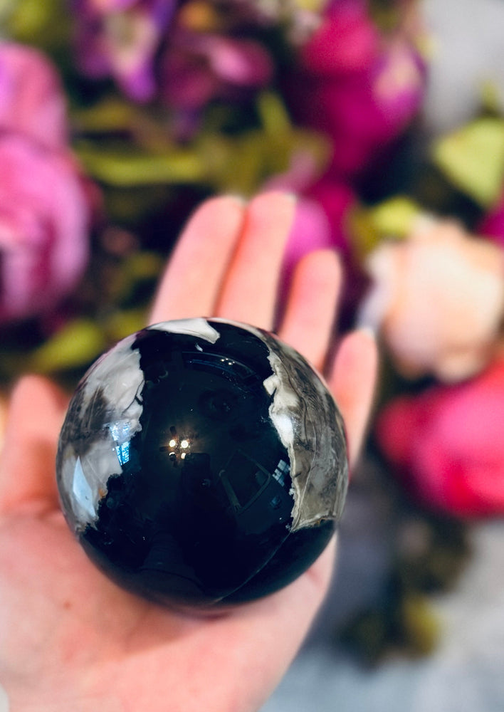 Volcano Agate Crystal Spheres, UV Fluorescent Crystal Balls (ONLINE ORDER ONLY)